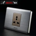 stainless steel electrical multi socket wall sockets for south america