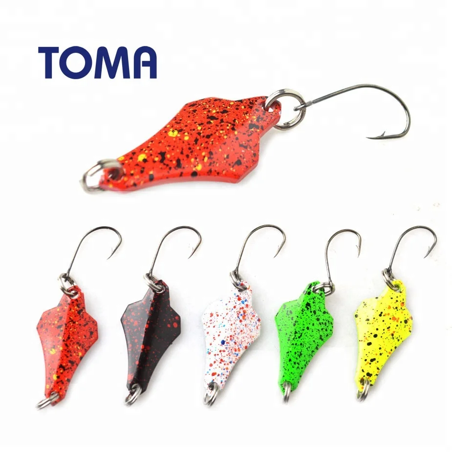 

TOMA 1.5g 3g Copper Metal Fishing Lure Spoon Bait Vibration Artificial Hard Baits Spinner, Vavious colors as picture
