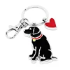 Craft custom logo hard enamel novelty dog keyring keychain