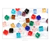CZX11238 2017 Wholesale Fashion Jewelry Material Chenzhuxi Colorful Glass Crystal Square Pearls with Full Hole