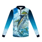 Custom fishing wear shirts product type and men gender long sleeve fishing shirts