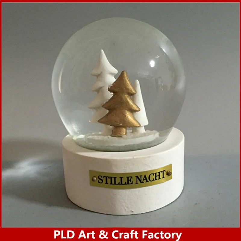 christmas snow globe resin snow ball,custom resin water globe