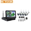 Wireless wifi Surveillance Kit with monitor bullet camera with screen