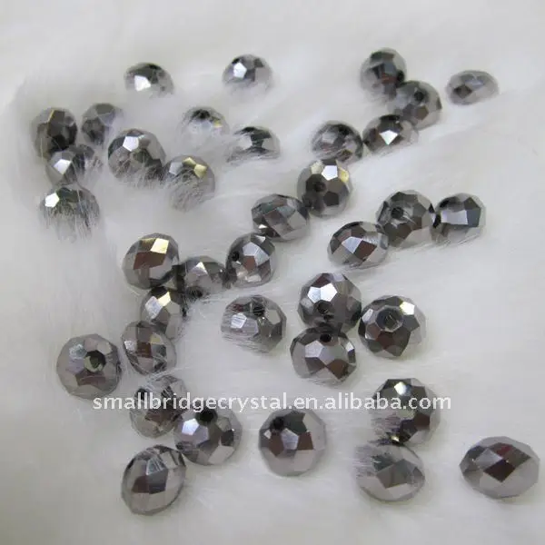 product silver plated crystal bead half ball faceted flat back-21