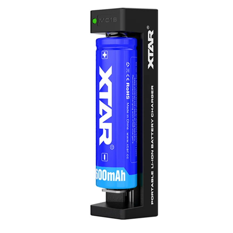 XTAR MC1S Single bay universal Li-ion battery portable compact Micro USB 18650 charger
XTAR MC1S Single bay universal Li-ion battery portable compact Micro USB 18650 charger