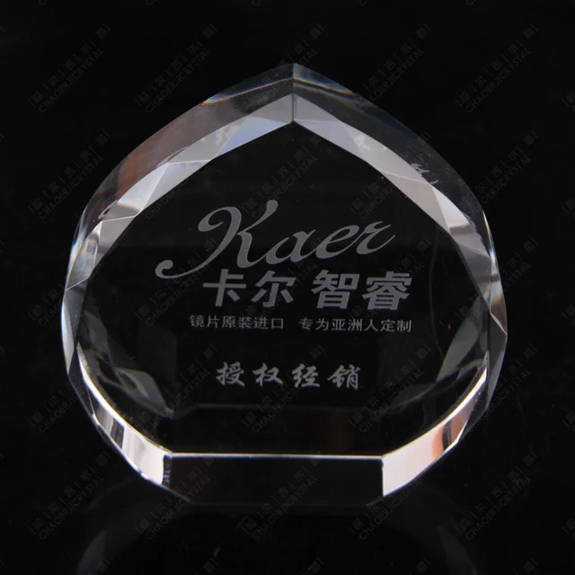 heart engraving souvenir decoration crystal gift for wedding