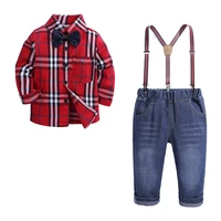 Boys Kids Clothes Plaid shirt+Jeans+Suspender 3pc Set Baby Clothing Kids Fall Clothing Sets Costume For Boys Toddler Boy Clothes
Boys Kids Clothes Plaid shirt+Jeans+Suspender 3pc Set Baby Clothing Kids Fall Clothing Sets Costume For Boys Toddler Boy Clothes