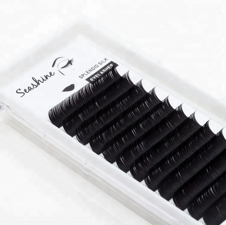 Seashine hot selling individual lashes synthetic eyelash extensions 16 rows, Black
Seashine hot selling individual lashes synthetic eyelash extensions 16 rows, Black