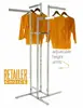 Creative Blade Arms Art Rack Free Standing Hanging Clothing Display Unit 4 way rack Dresses Rack