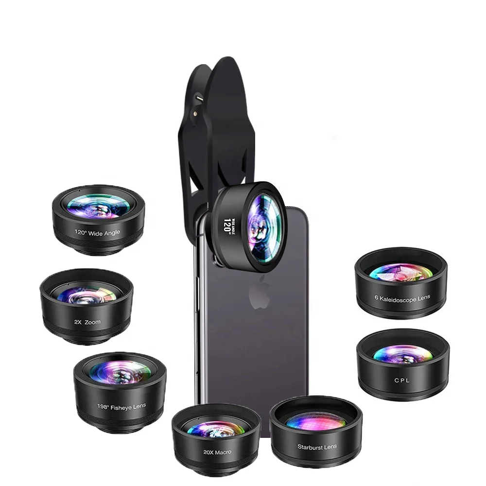 Amazon best sellers smart cell phone lens good quality low price 7 in 1 mobile phone lens kit, Black
Amazon best sellers smart cell phone lens good quality low price 7 in 1 mobile phone lens kit, Black