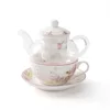 Wholesale delicate glass tea pot for one set with infuser and cup