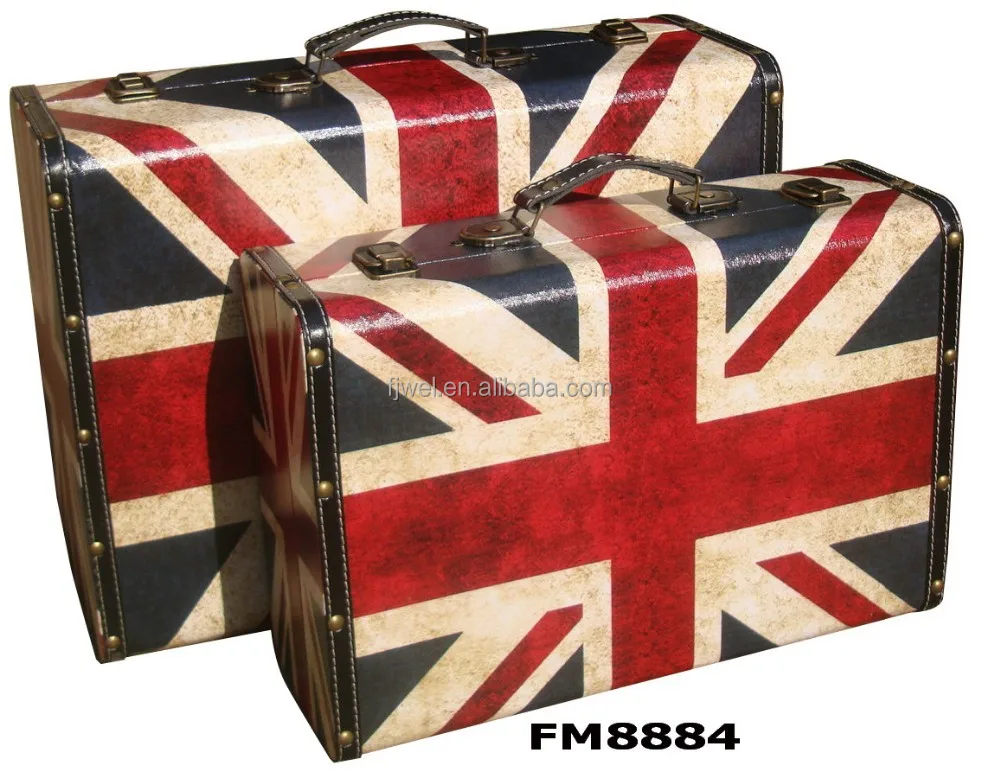 Union Jack England Shabby Chic Retro Style Suitcases