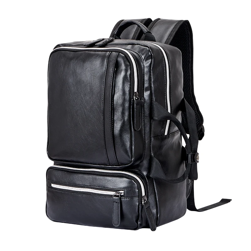 Custom Dropshipping Big Capacity Popular PU Man Leather Backpack Fashion Travel Backpack, Black
Custom Dropshipping Big Capacity Popular PU Man Leather Backpack Fashion Travel Backpack, Black
