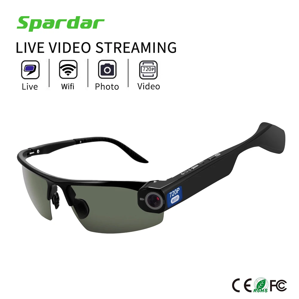New Wearable 3G/4G/Wifi Live Streaming HD Video Camera Glasses Video