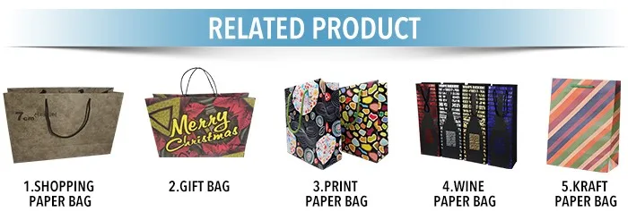 ホット販売カスタムロゴプリントクラフト紙袋ショッピング異なるサイズ仕入れ・メーカー・工場