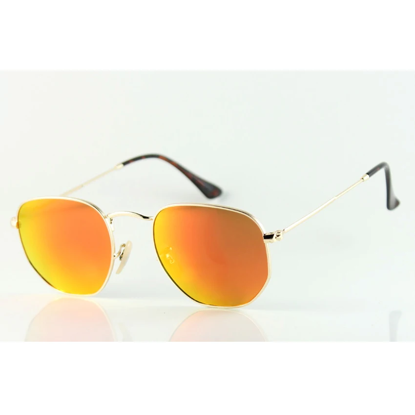 

New Style Brand Retro Metal Eyewear Mens/Womens Fashion 3548N 001/69 High Quality Gold Sunglasses Fire Lens, N/a