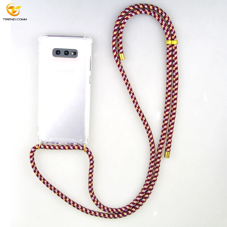 For Samsung S10 Edge Cover Flexible TPU Smartphone Necklace Case, Black, peach pink, red, dark green, blue-red
For Samsung S10 Edge Cover Flexible TPU Smartphone Necklace Case, Black, peach pink, red, dark green, blue-red