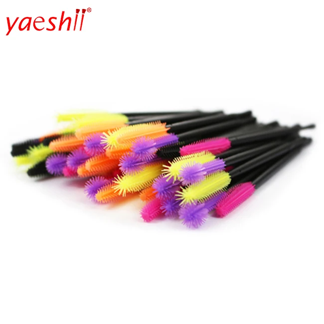 yaeshi Makeup Tools Plastic Mascara wands Disposable Eyelash Brush Silicone mascara brush
