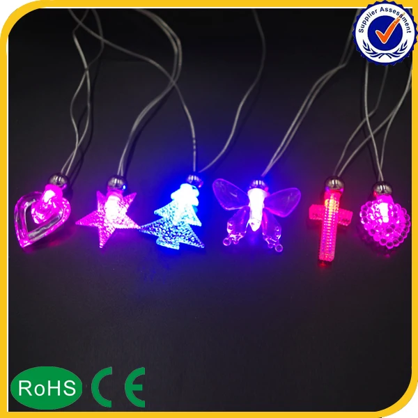 2016 new arrival party decoration glow star necklaces