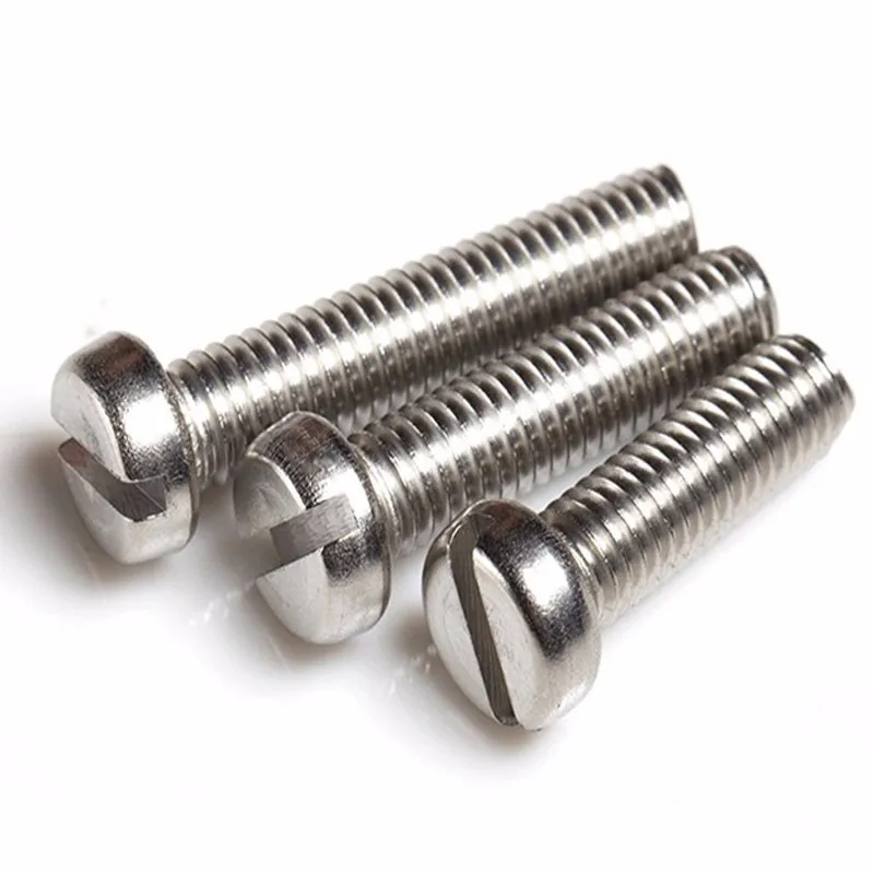 M1 8 12mm M2 M2 5 Ss304 Stainless Steel Slot Cheese Head Screw Din84