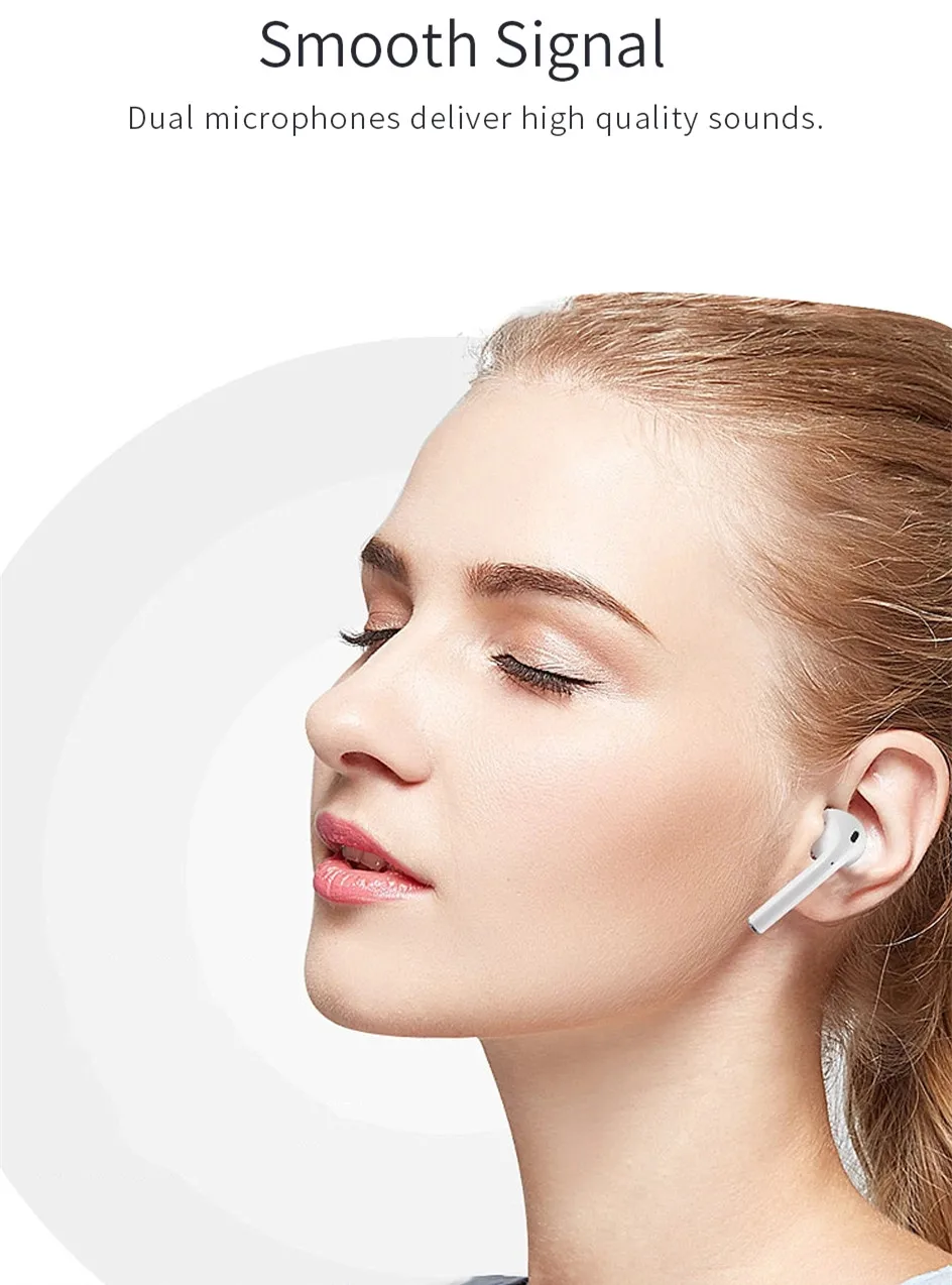 Portable handsfree Earphone BT 5.0 Wireless Touch Headset Headphone i12 Tws mini pods Earbuds Headphone - ANKUX.COM