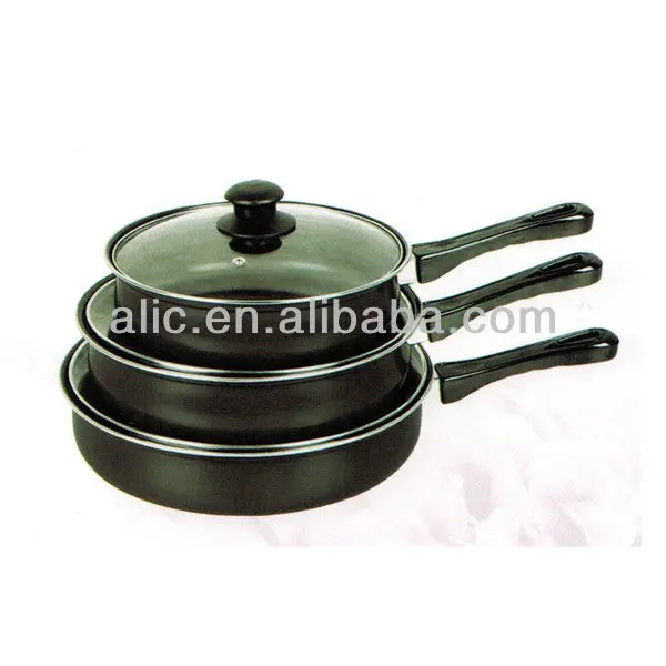6pcs frypan set with glass lids