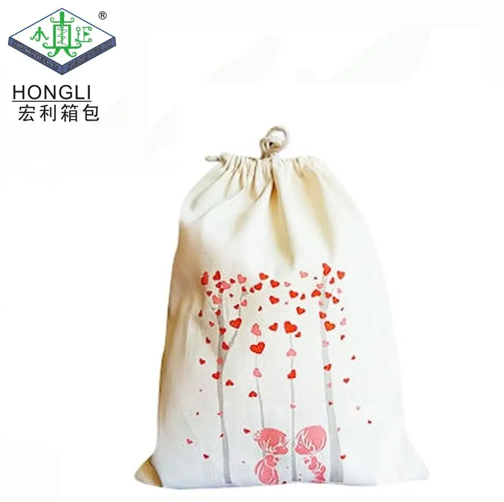 custom printed cotton canvas gift bag promotion