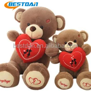 manufacture valentine gift custom soft plush toy teddy bear with