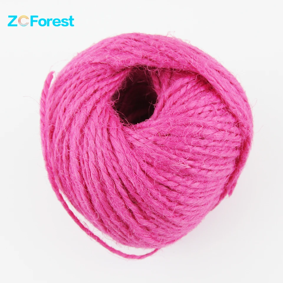 100M/Roll 1.5mm Thick Pink Jute Rope Hemp String Crafts Natural Jute Twine Cord Hemp Twine Crafts DIY Manual Hemp Cord Ball