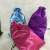 Best Quality Custom Logo Silk Hair Bag Beauty Satin Packaging Bag