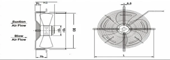 Series Refrigeration Axial Fan, 350mm, RW-AF - detail 2