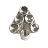 round magnet steel tin jar kitchenware apothecary jar with window