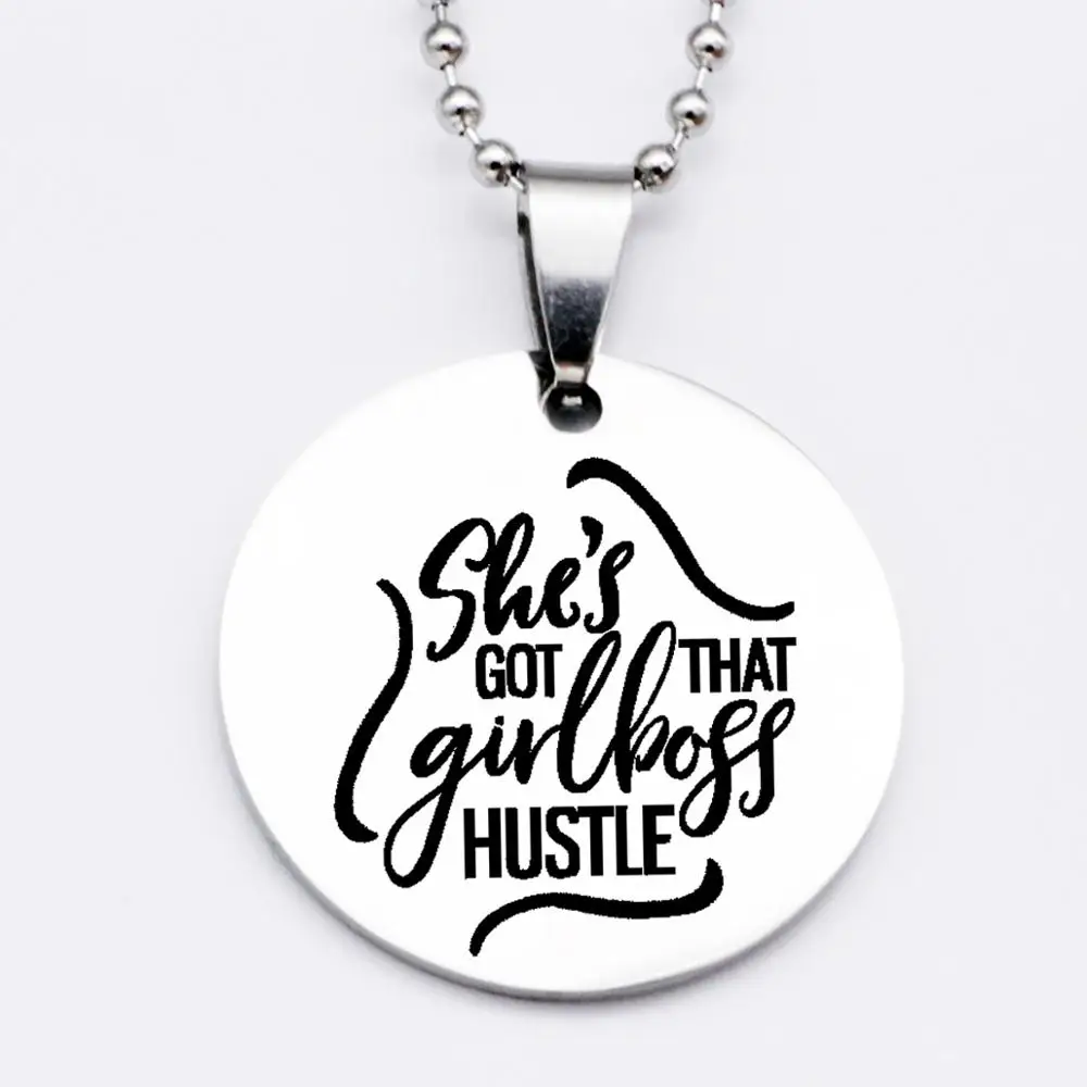 Wholesale Round Stainless Steel Jewelry She's Got That Girlboss Hustle Beads Chain Necklace YP6140
Wholesale Round Stainless Steel Jewelry She's Got That Girlboss Hustle Beads Chain Necklace YP6140