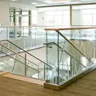 Aluminium shoe U channel base frameless glass balocny porch railing