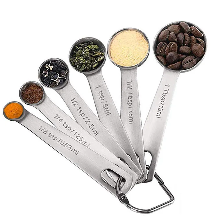 6 pcs Measuring spoon tea spoon coffee spoon sets Best quality stainless steel multifunction measuring scoop cup, Silver
6 pcs Measuring spoon tea spoon coffee spoon sets Best quality stainless steel multifunction measuring scoop cup, Silver