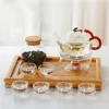 New Design 100% 3.3 High Borosilicate Glass Teapot Tea Sets with Glass Tea Pot Tea Cup