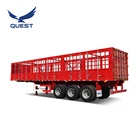 Cheap 3/4 Axles 50-80tons Animal Vegetable Coal Transporting Fence Semi Trailer,stake trailer for sale