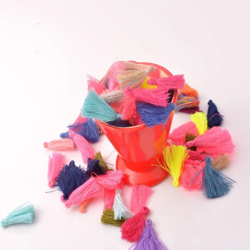 3CM small tassel and purl textile findings for bag,dress,cloth,bracelets,necklace,earrings,diy jewelry acessory,free shipping