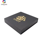 2019 New Style Black Gift Paper Box Limited Edition Logo Bronzing Packaging Matt Lamination Magetic Box