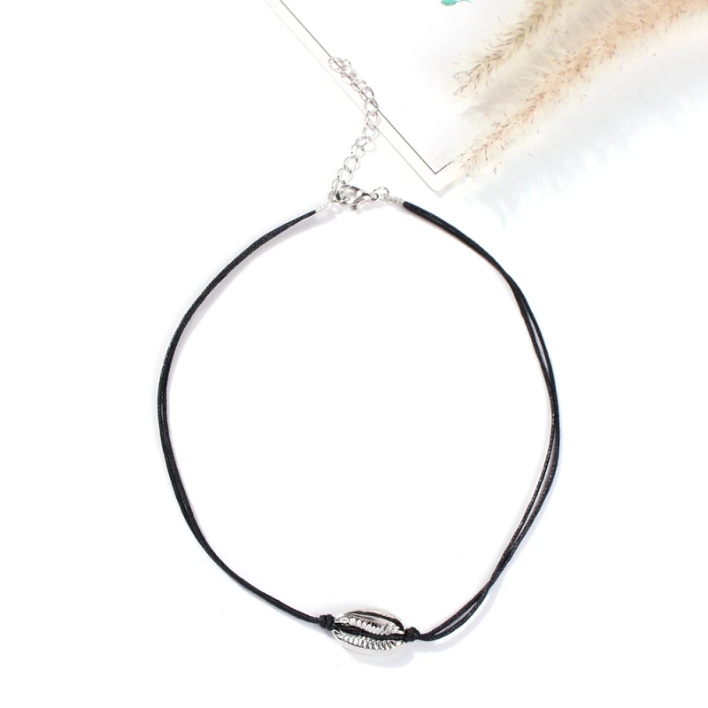Fashion Handmade Leather Rope Alloy Shell Choler Necklace 2019 Sexy Necklace Jewelry For Women
Fashion Handmade Leather Rope Alloy Shell Choler Necklace 2019 Sexy Necklace Jewelry For Women