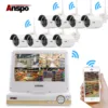 Security Camera System Wireless IP WiFi NVR Surveillance Kit + 10.1" LCD Monitor