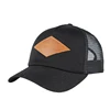 Cap Custom Leather Patch 5 Panel Men Mesh Trucker Hat And Cap