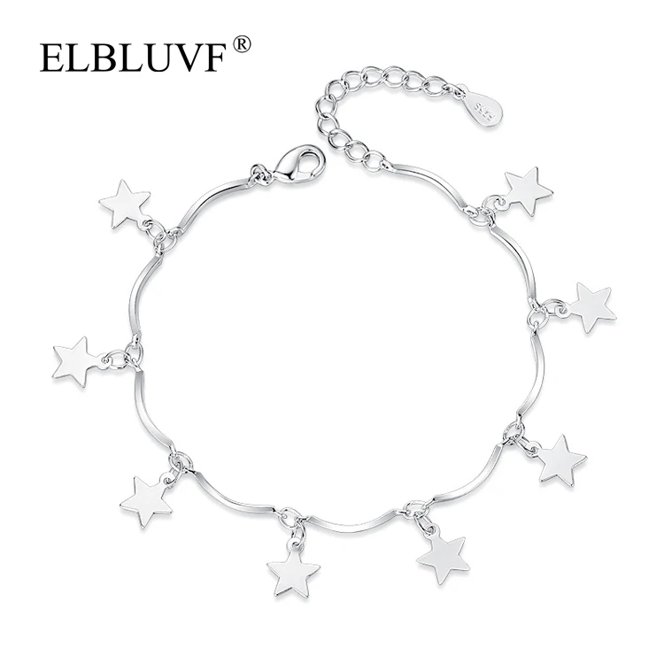 ELBLUVF Copper Alloy Jewelry 925 Silver Plated Star Bracelets Wholesale For Women, White gold
ELBLUVF Copper Alloy Jewelry 925 Silver Plated Star Bracelets Wholesale For Women, White gold