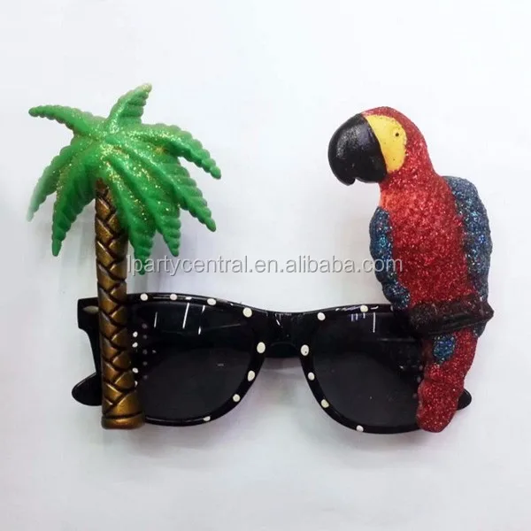 Funny Hawaiian Beach Party Flamingo Coconut Tree Sunglasses LP 0019