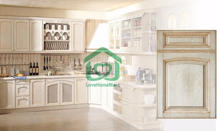 Healthy Wood Grain Kitchen Cabinets With Open Style Kitchen Door