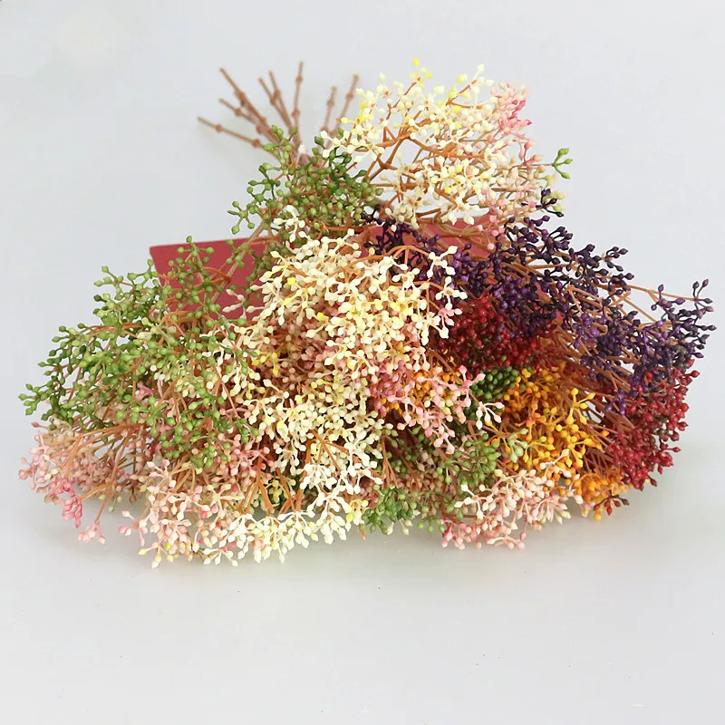 Flone Modern Simple Home Decoration Decorative Flower Plastic Flowers Artificial Plant Soft Rubber Fruit Imitation Flower (14)