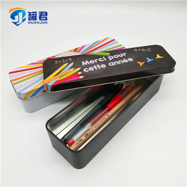 wholesale custom printing metal tin pencil boxes