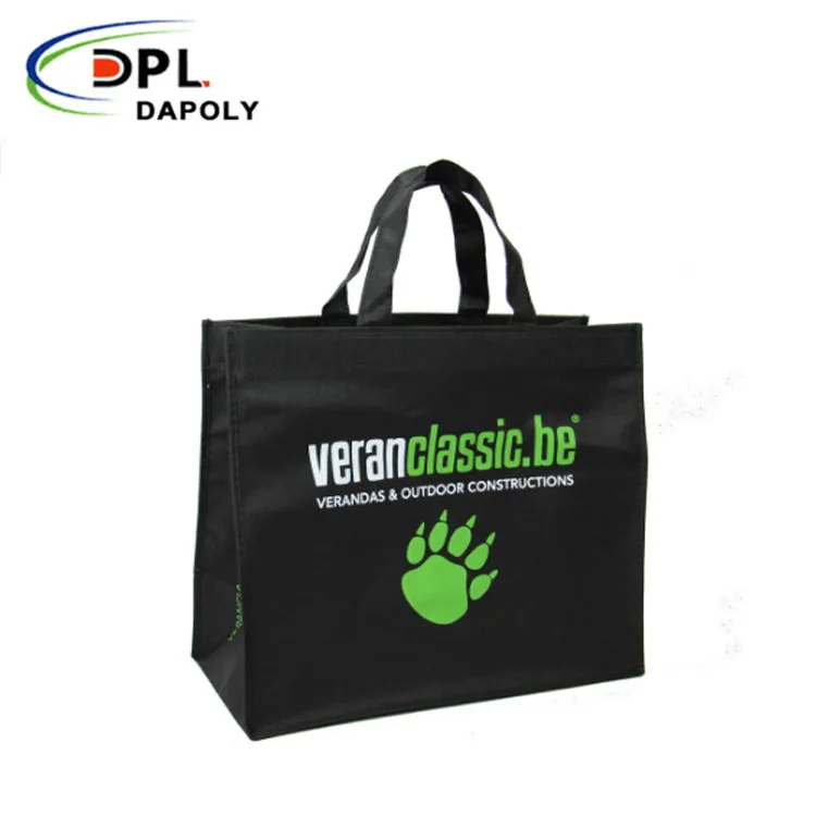 Eco Friendly Recyclable laminated non woven carry bags with handle laminated non woven bag