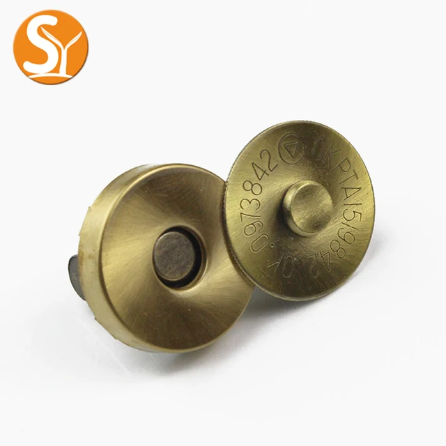 Purse Magnetic Snap Clasp Nickel Free Bag Magnetic Button Magnetic Snaps Bags Accessory Round Magnetic Button