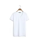 2019 latest design v neck blank organic cotton t shirt